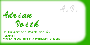 adrian voith business card